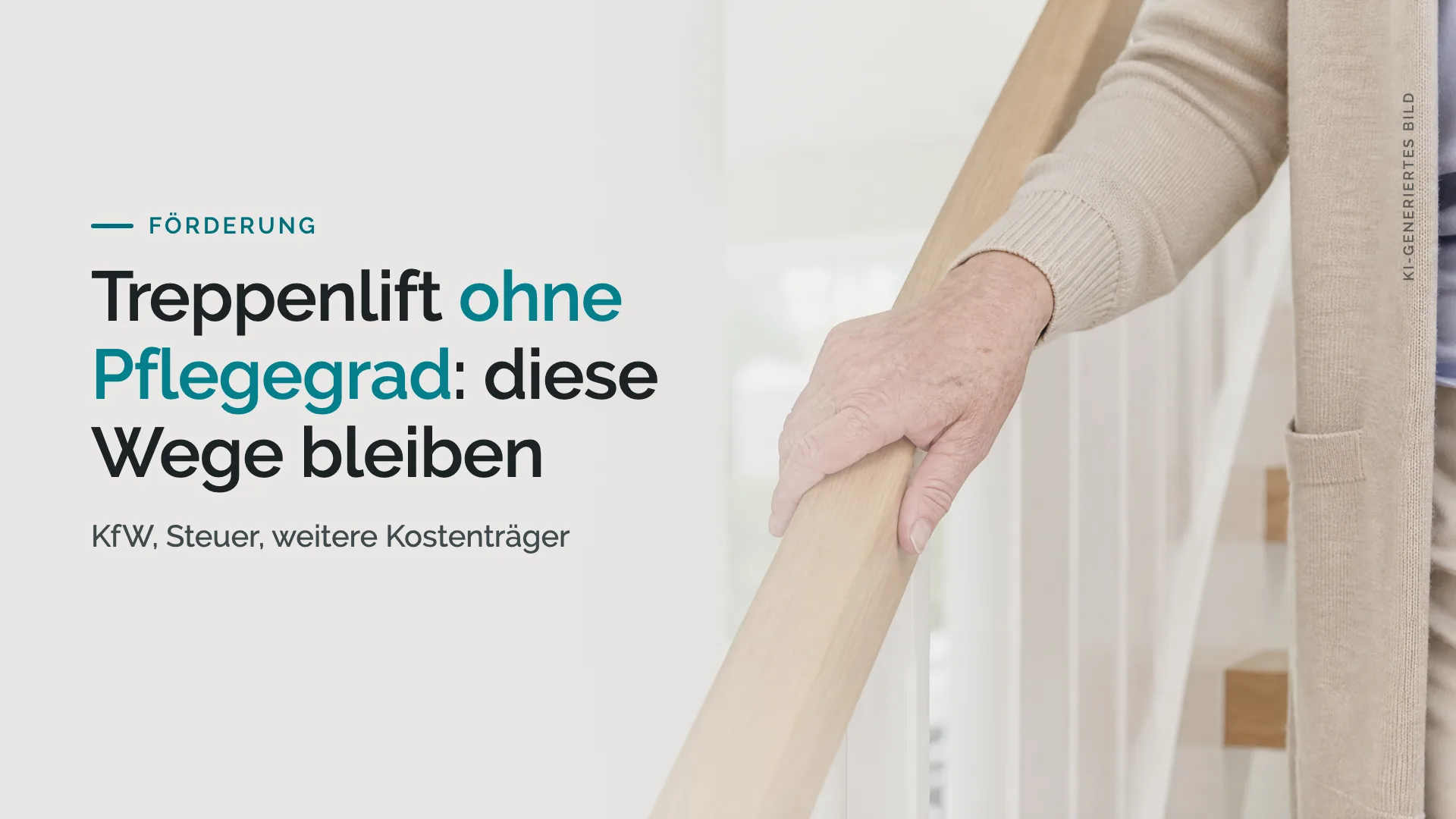 Treppenlift ohne Pflegegrad: diese Wege bleiben