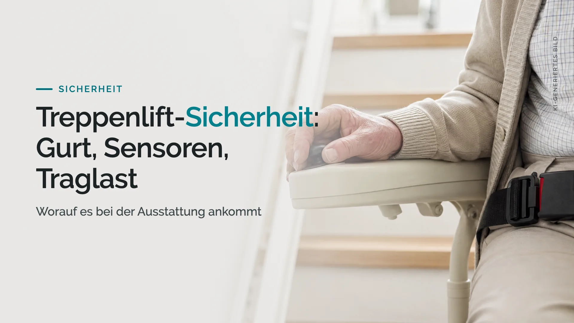 Treppenlift-Sicherheit: Gurt, Sensoren, Traglast